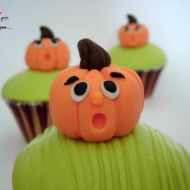 Cupcake con zucca di Halloween