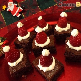 Cappellini brownies di Babbo Natale (Santa Claus’ Christmas hat)