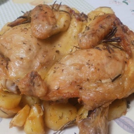 pollo e patate al forno 