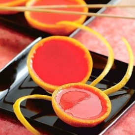  Cestini di mandarino con gelatina. 