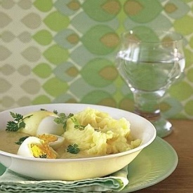  Eier in Senfsosse (Uova sode in salsa alla senape). 