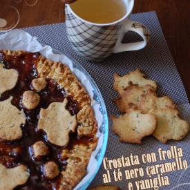 Crostata Con Frolla Al Tè Nero Vaniglia E Caramello