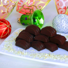 Cioccolatini al liquore con crusca d'avena - Ricetta natalizia