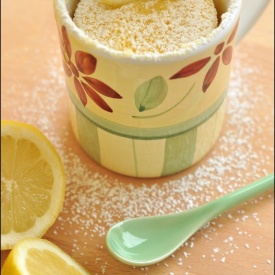 5 minutes lemon mug cake - Torta in tazza al limone in 5 minuti 