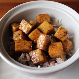Tofu in agrodolce