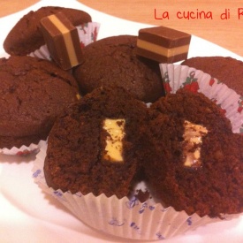 muffin cioccolatosi con cuore di cremino