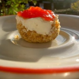 Mini cheesecake con marmellata di peperoncini