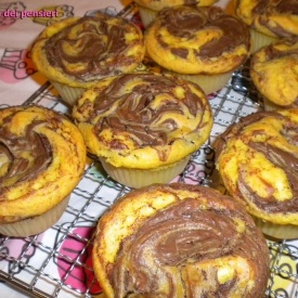 Muffin variegati alla nutella