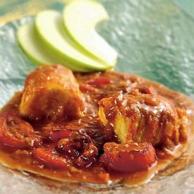  Aragosta al curry con mele verdi e marmellata di albicocche.