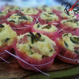 Muffins Salati di Riso con Zucchine e Pancetta Affumicata
