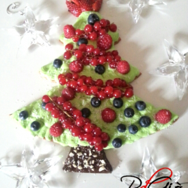 Alberello di Natale con Crema e Frutti di Bosco