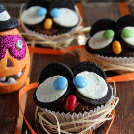 Halloween Muffin con gufetti