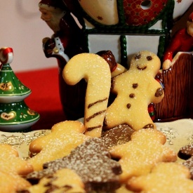 Biscotti natalizi con vaniglia e zenzero e cacao e cannella