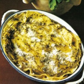 Lasagne al pesto, ricetta tradizionale della Liguria.