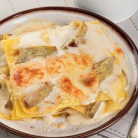  Lasagne con carciofi, una ricetta classica. 