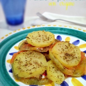 Patate e pomodori con origano