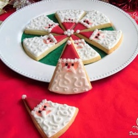 I biscotti di Babbo Natale a spicchi