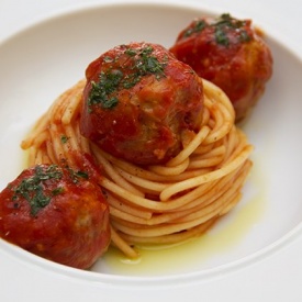 Spaghetti with seitanballs