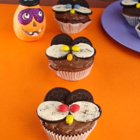 Halloween Muffin con gufetti