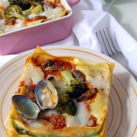 lasagne ai broccoli e vongole